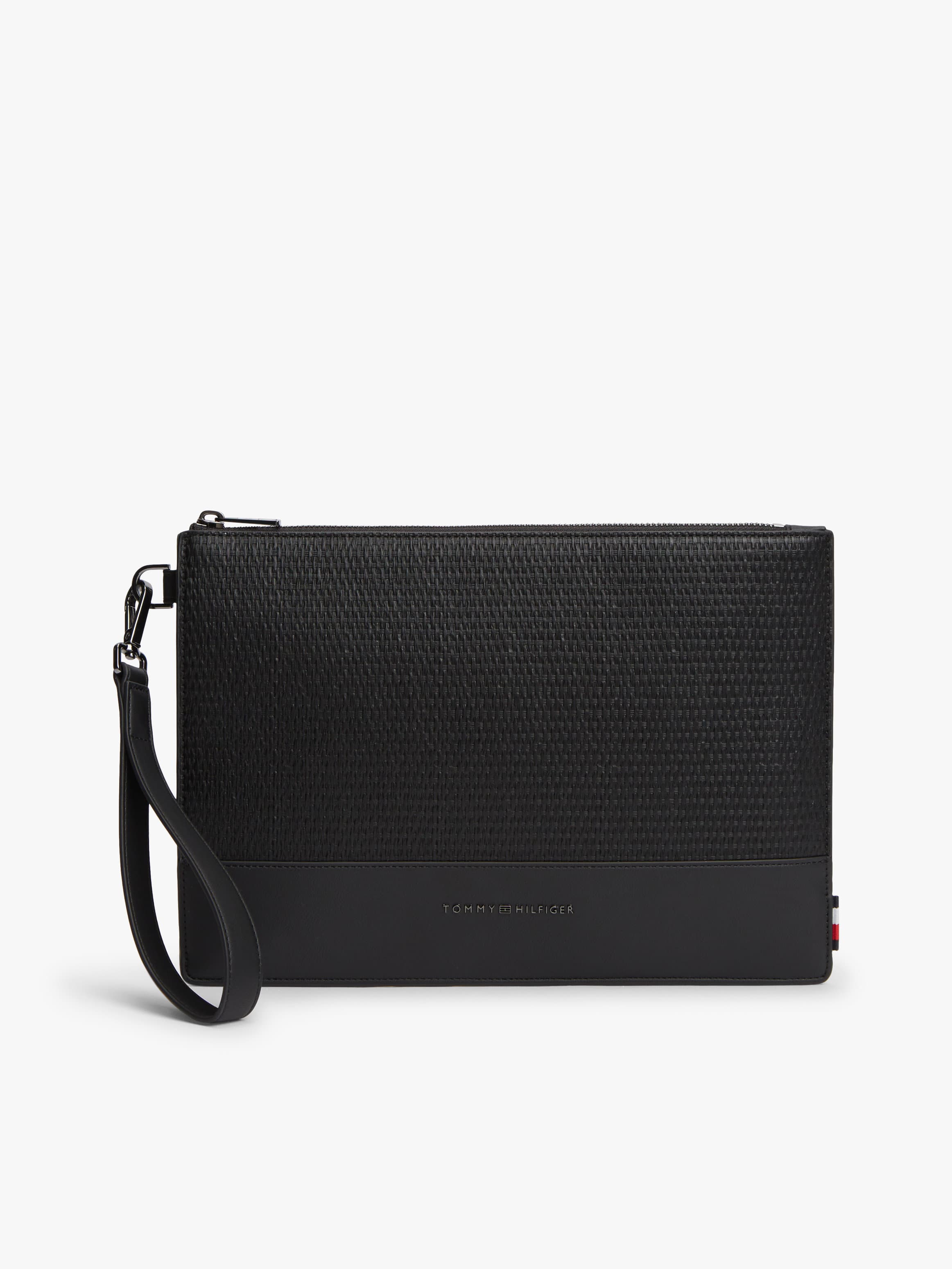 Metal Logo Woven Pouch