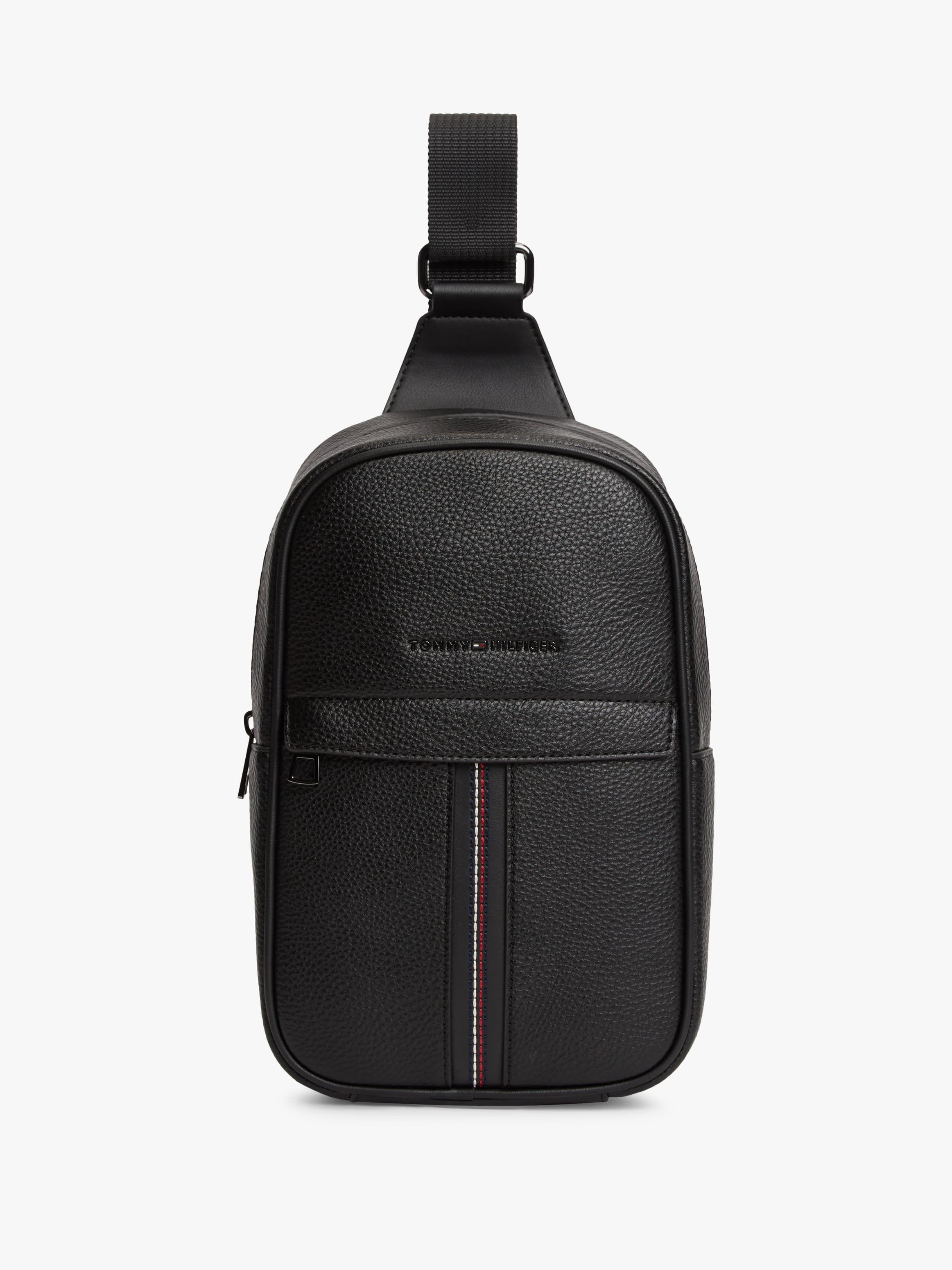 Signature Tape Embroidery Sling Bag