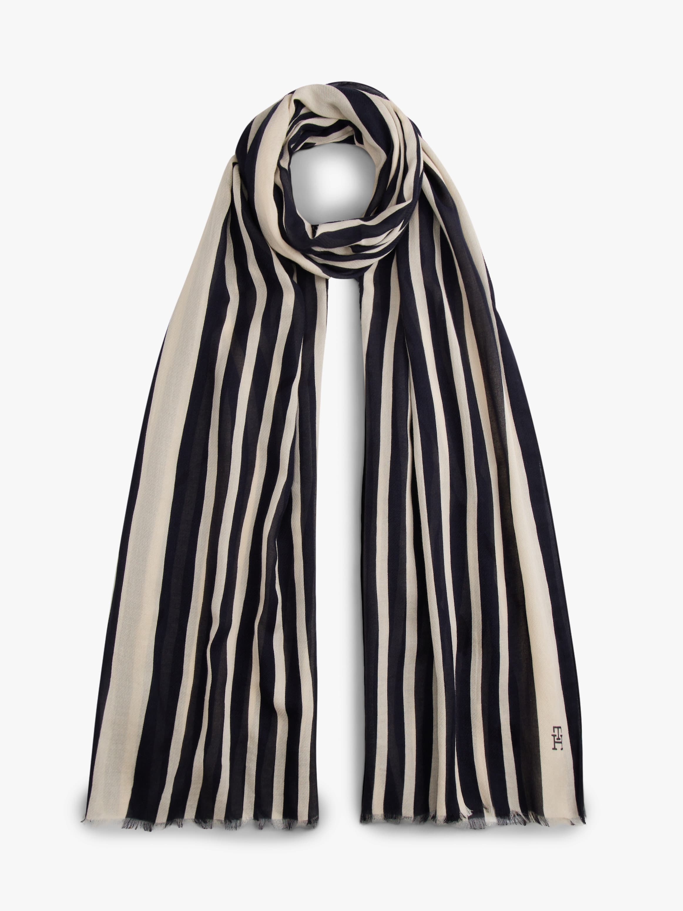 Chic TH Monogram Rectangular Scarf