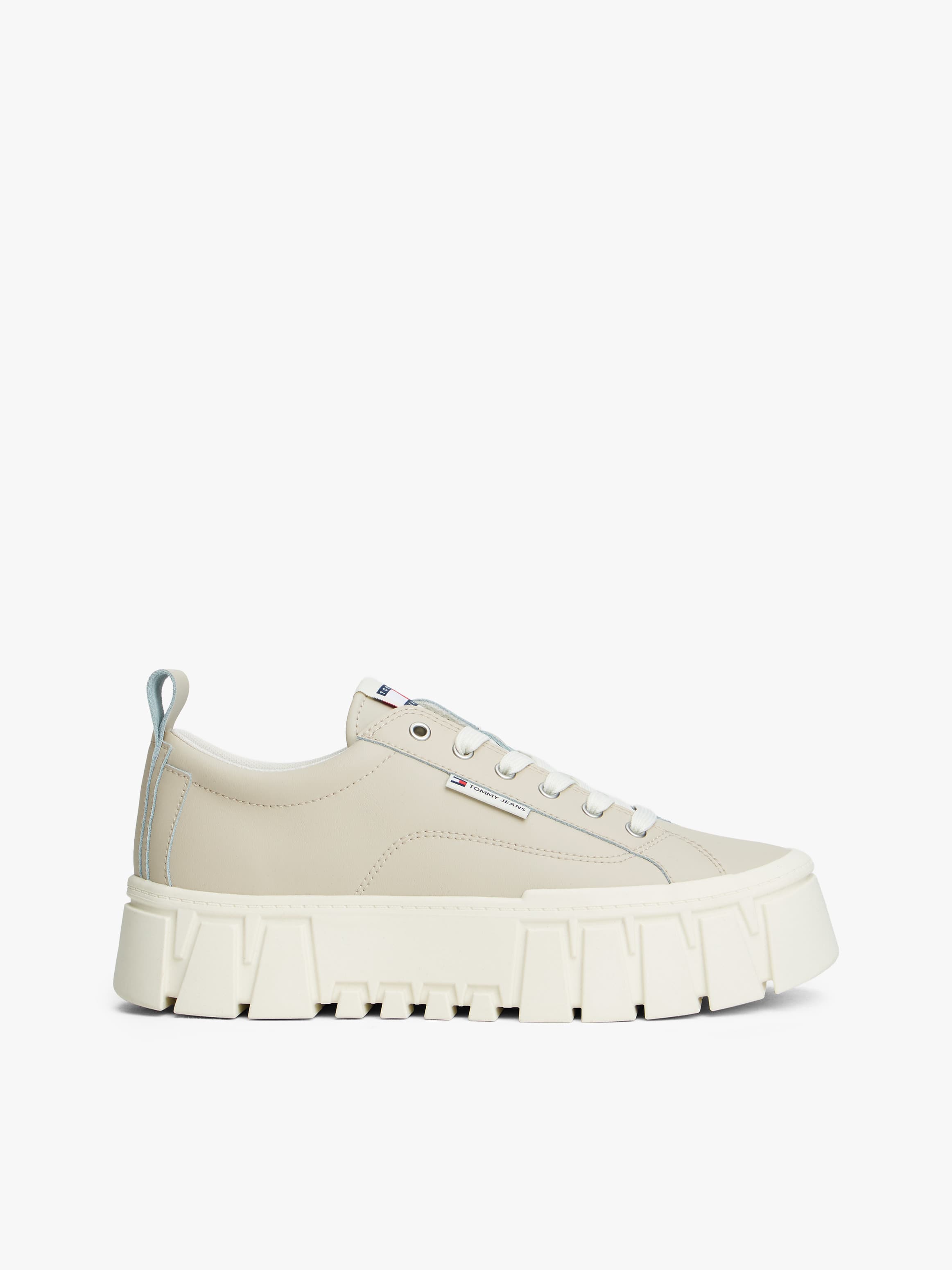 Cleat Platform Trainers with Leather