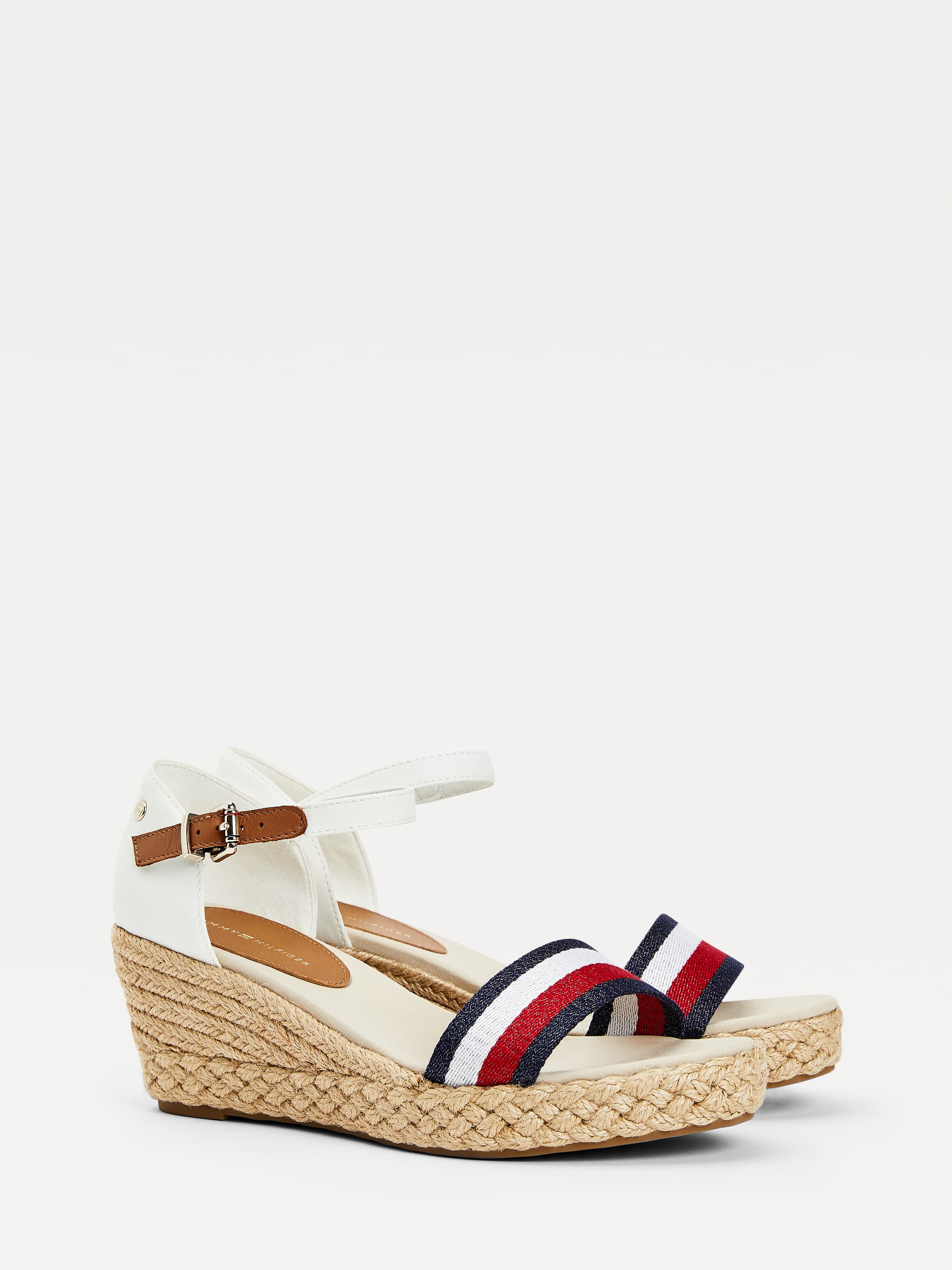 Ribbon Mid Wedge Sandals