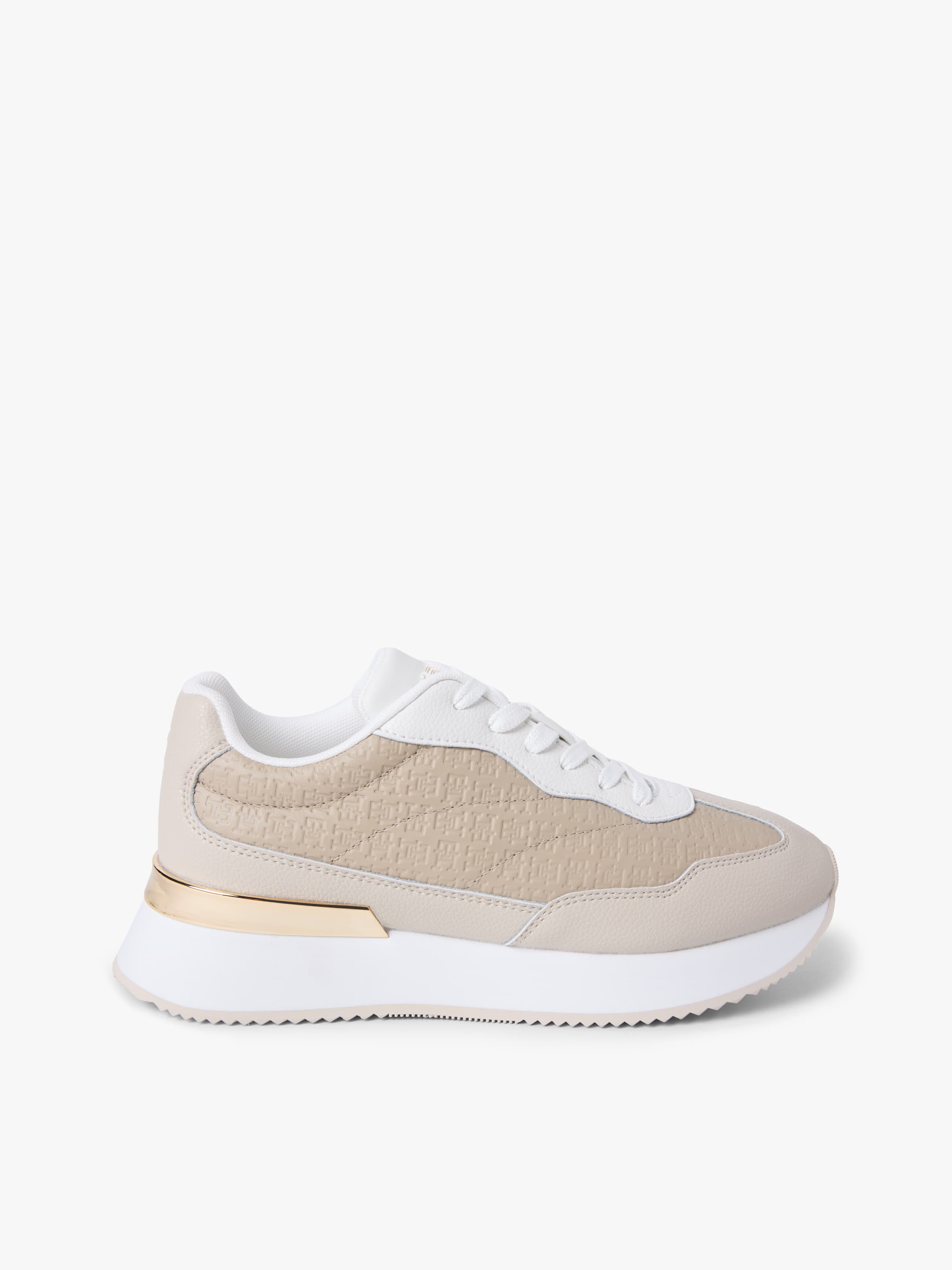 TH Monogram Leather Mixed Texture Trainers