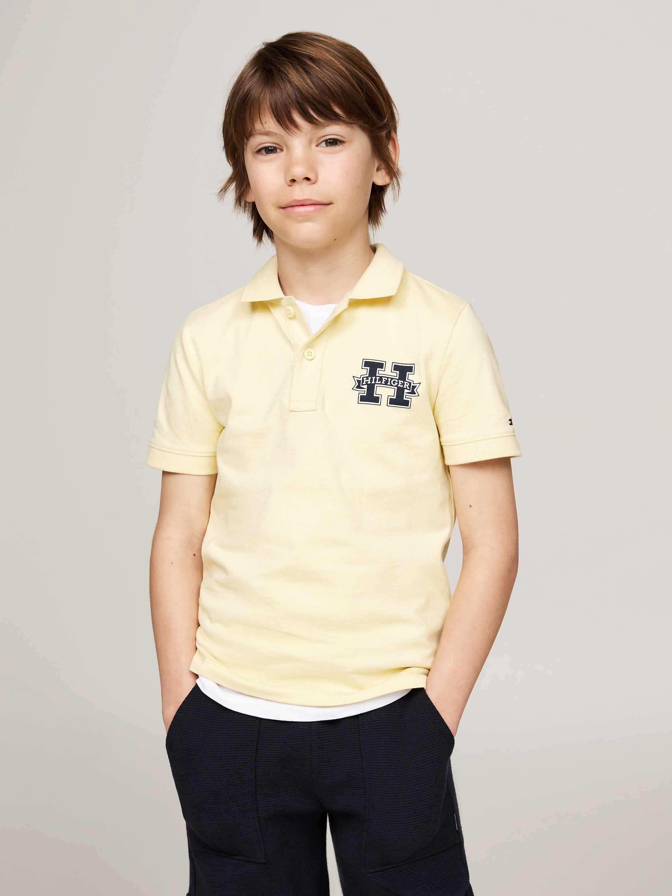 Regular Fit Varsity Letter Polo T-Shirt