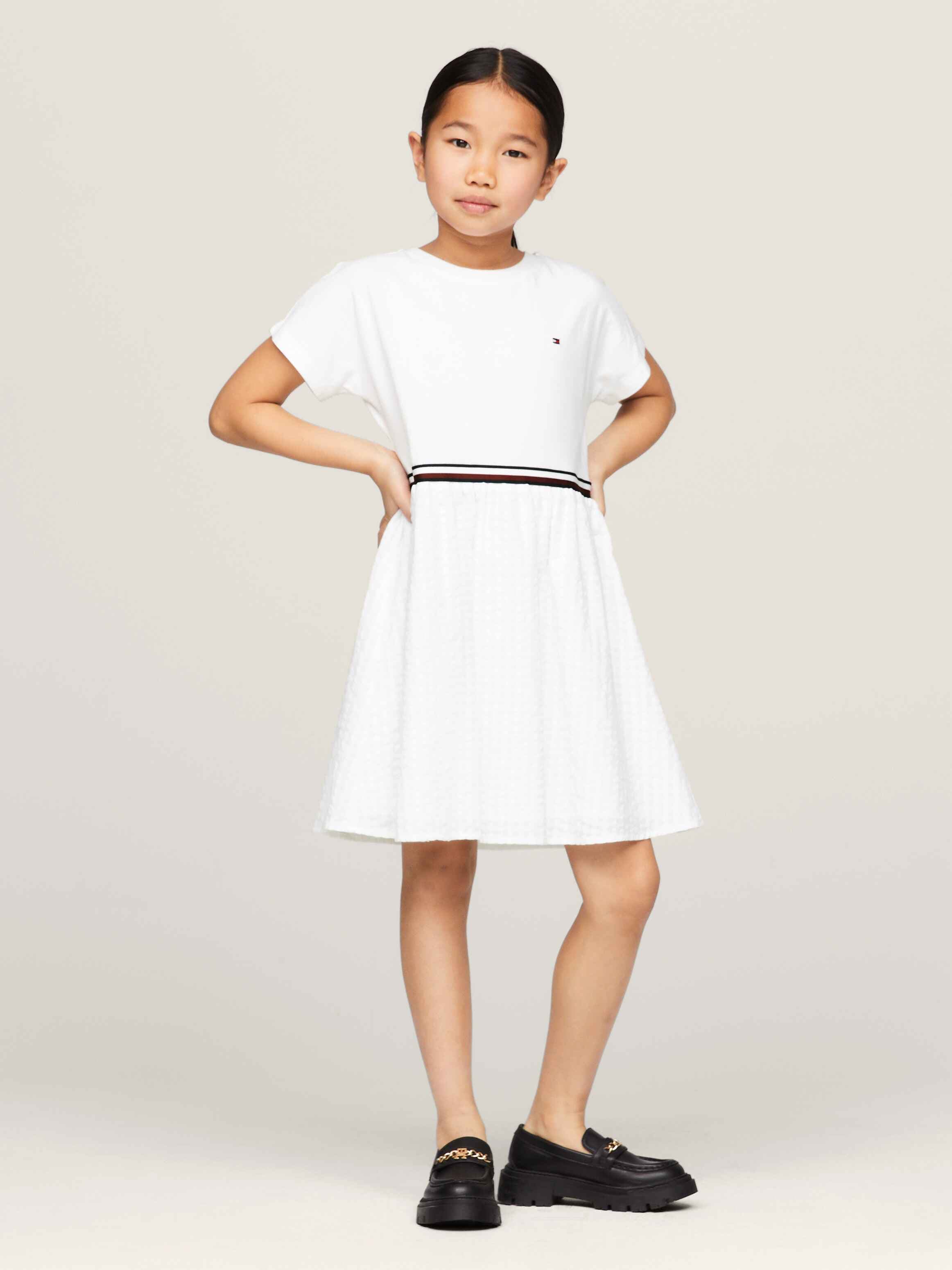 Global Stripe Relaxed Signature Waistband Dress