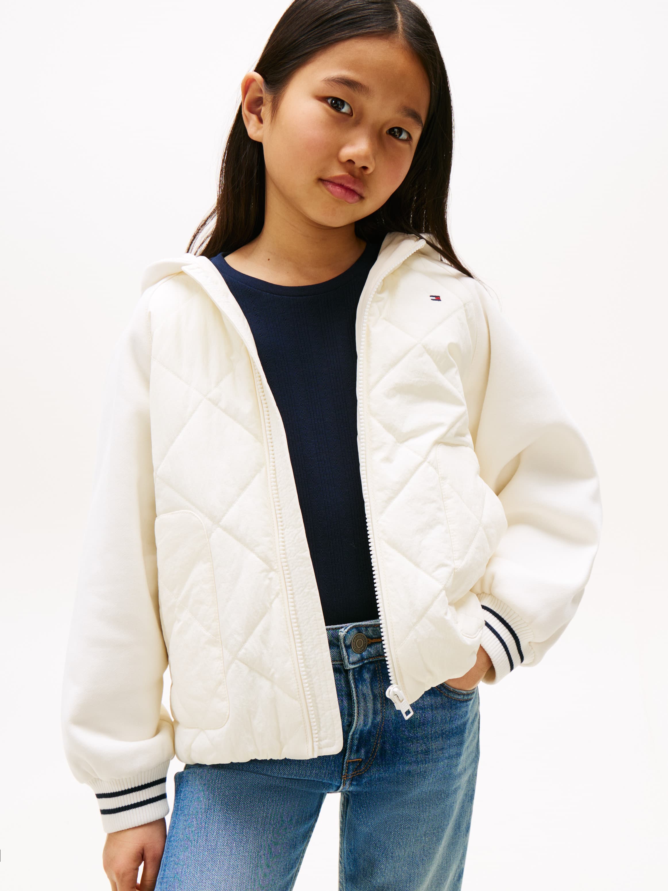 Quilted Relaxed Hooded Jacket