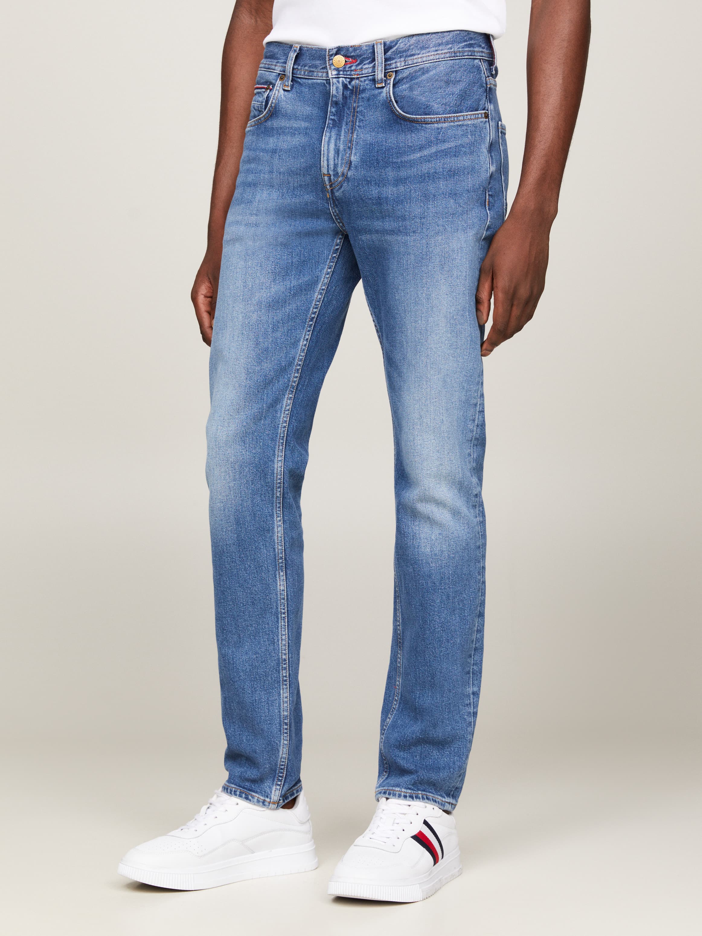 Denton Straight Fit Faded Jeans