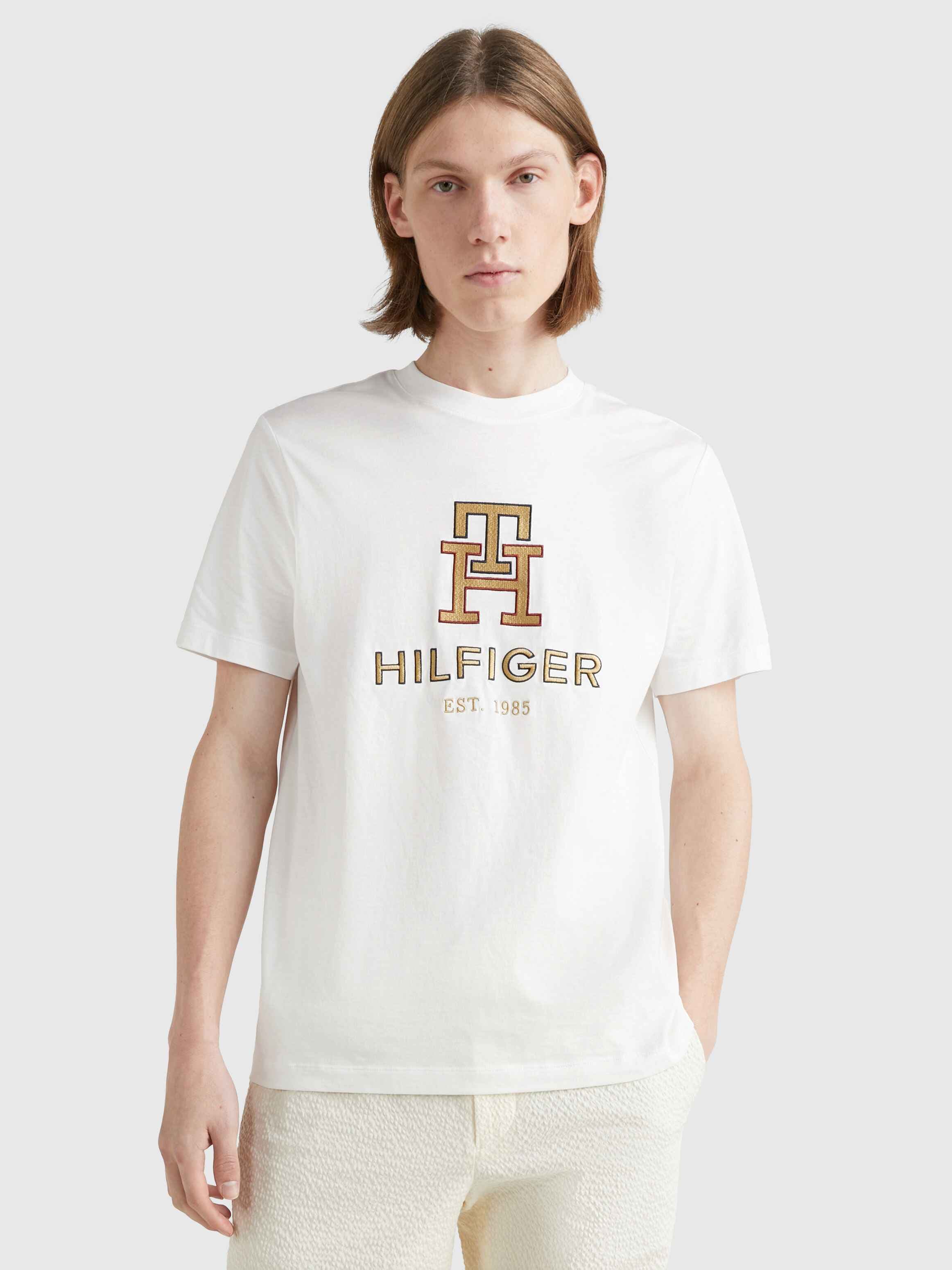 Monogram Embroidered Crew Neck T-Shirt