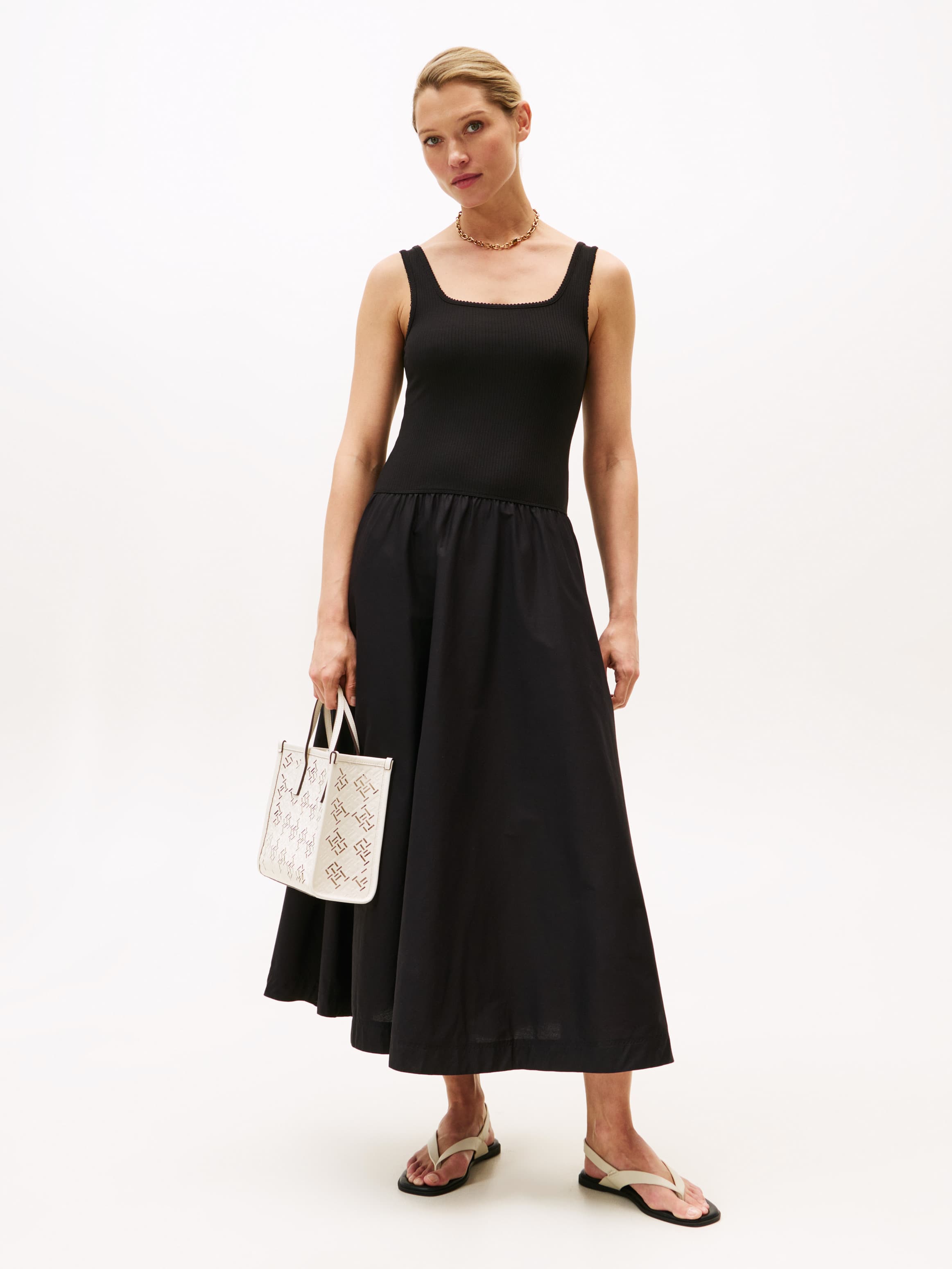 Slim Fit and Flare Midi Dress