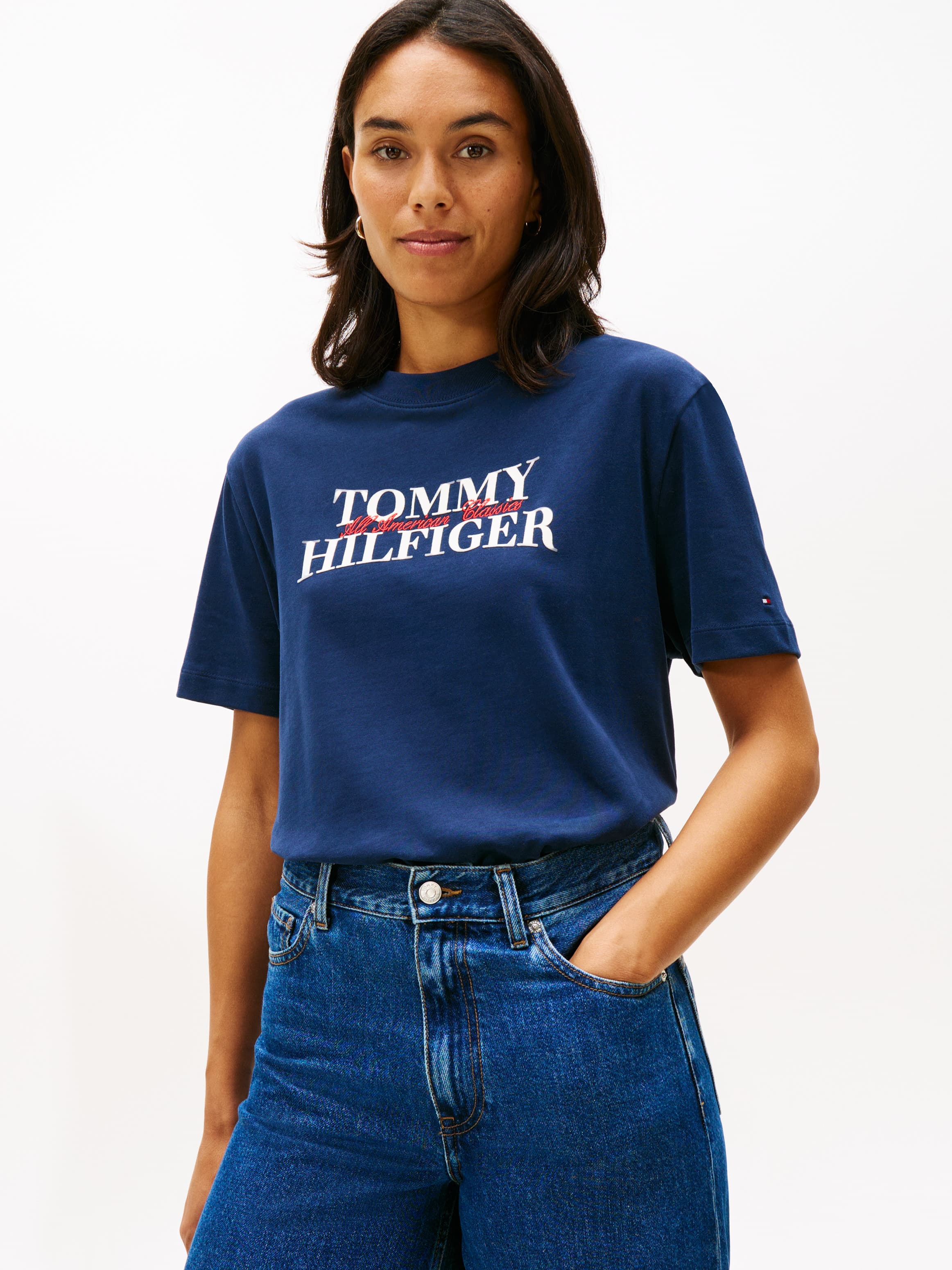Classic Flock Logo Relaxed T-Shirt