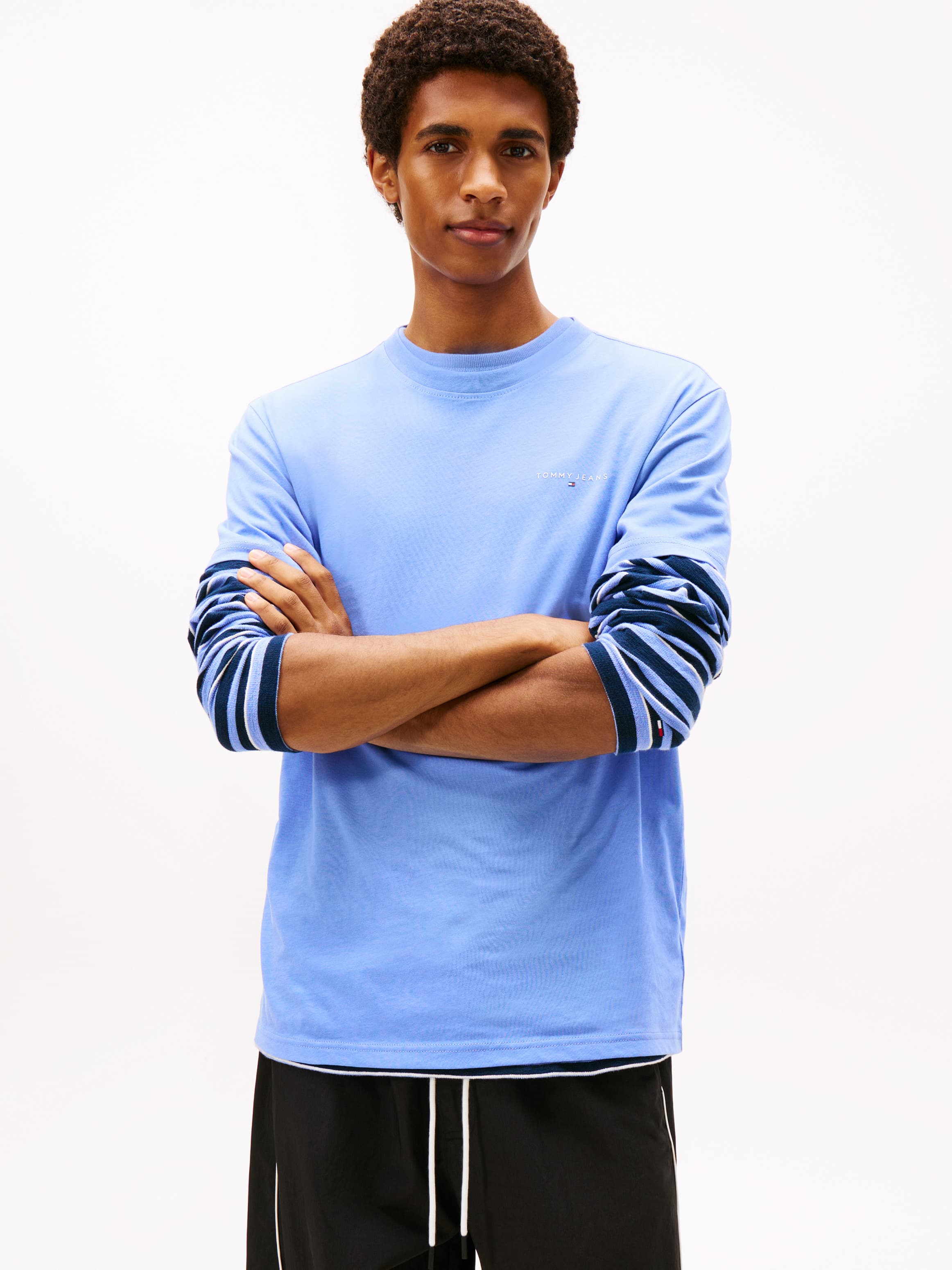 Linear Logo Slim Crew Neck T-Shirt