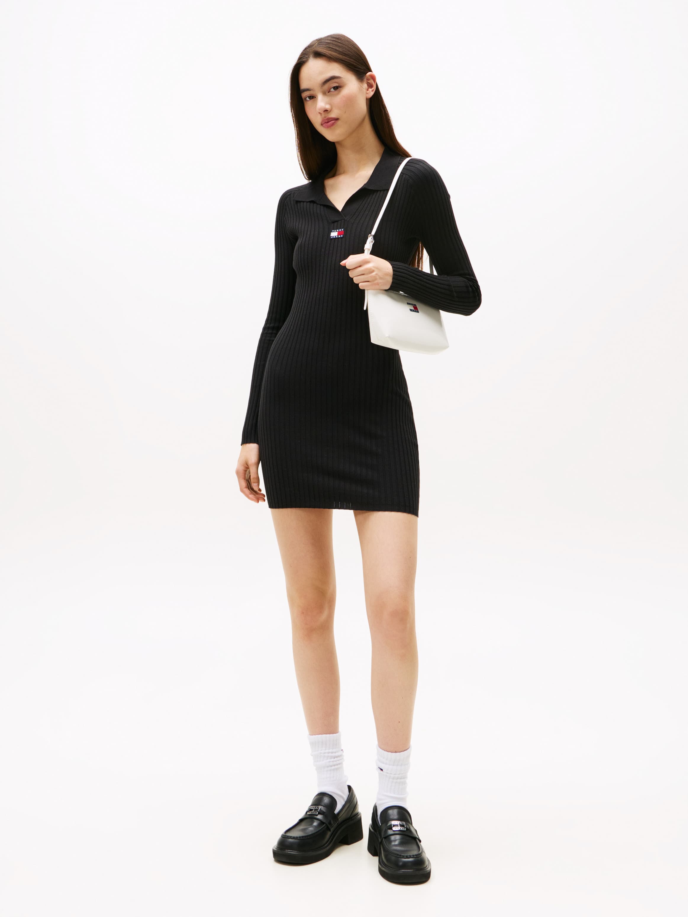 Tommy Badge Slim Midi Jumper Dress