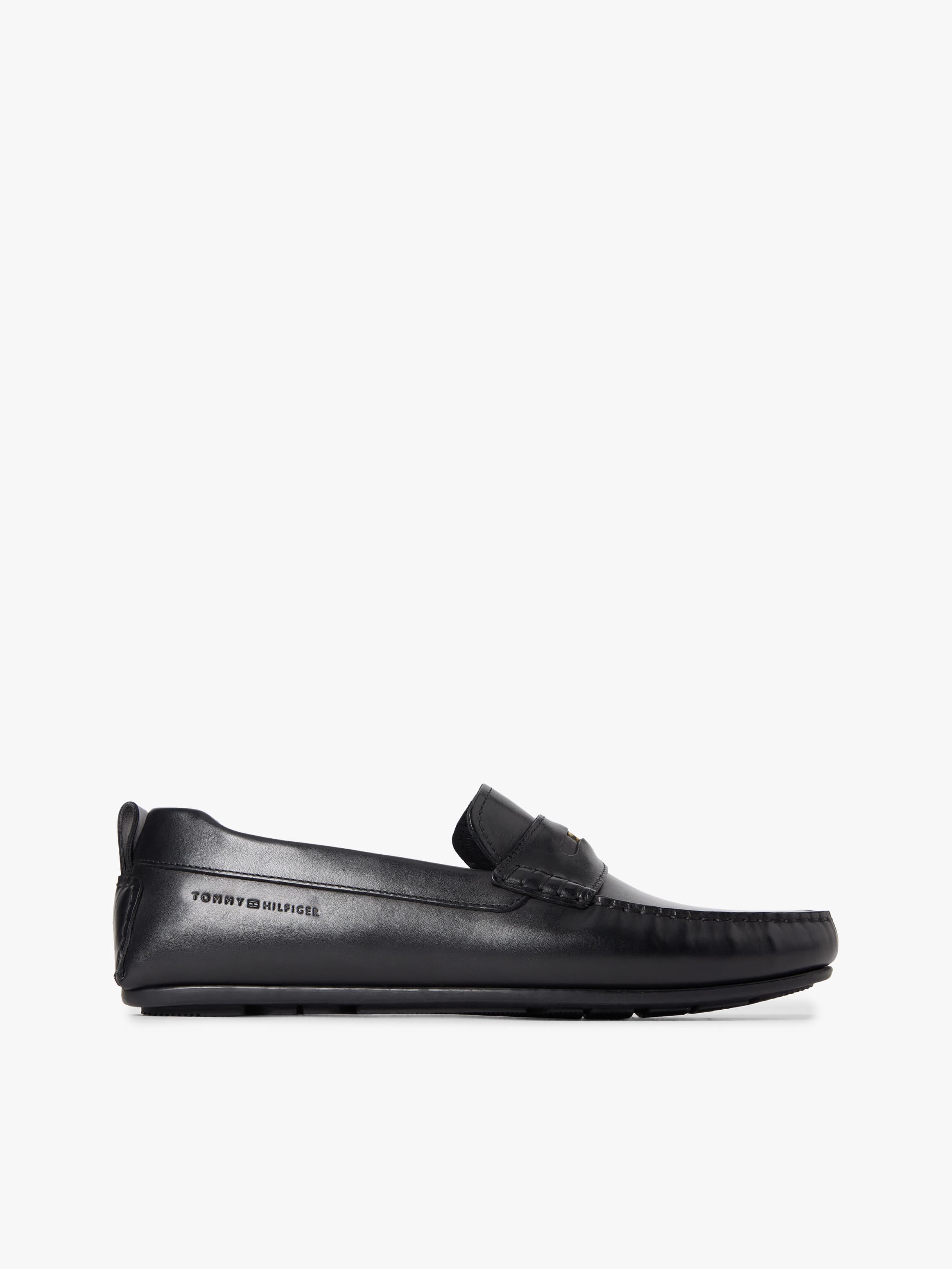 Leather Debossed Logo Driver Shoes