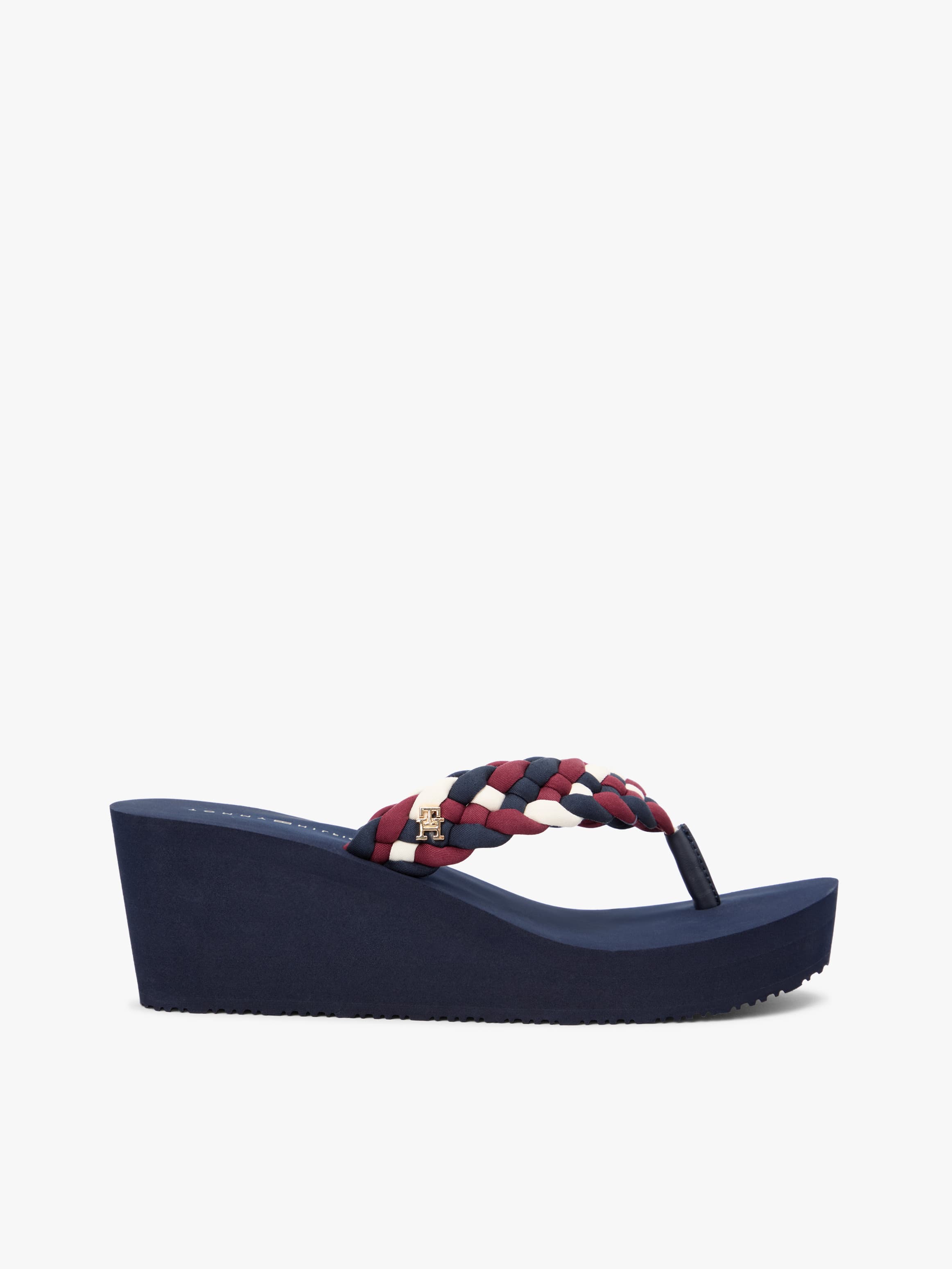 Braided Strap Wedge Flip-Flops