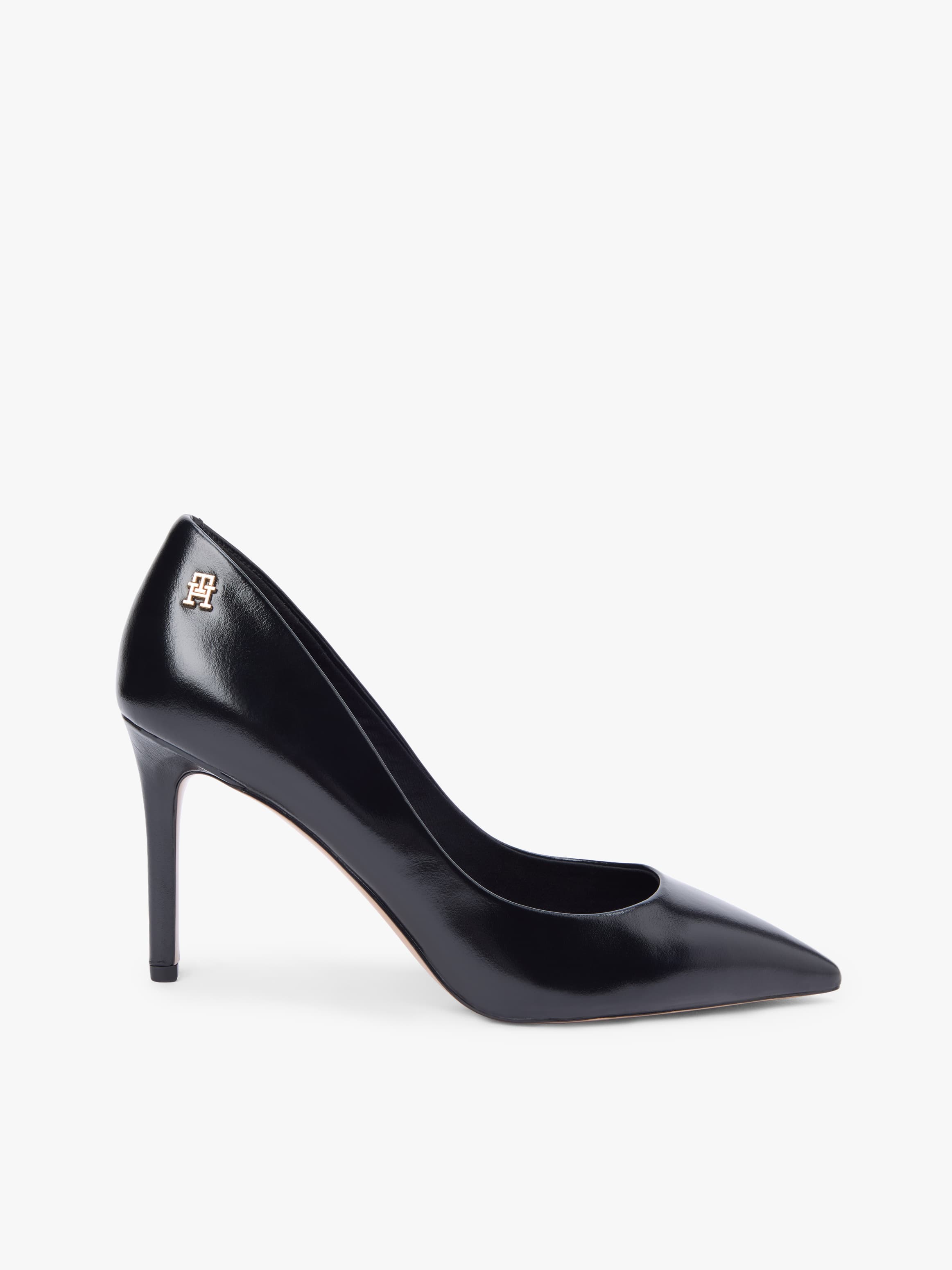 Leather Pointed Toe Stiletto Heels