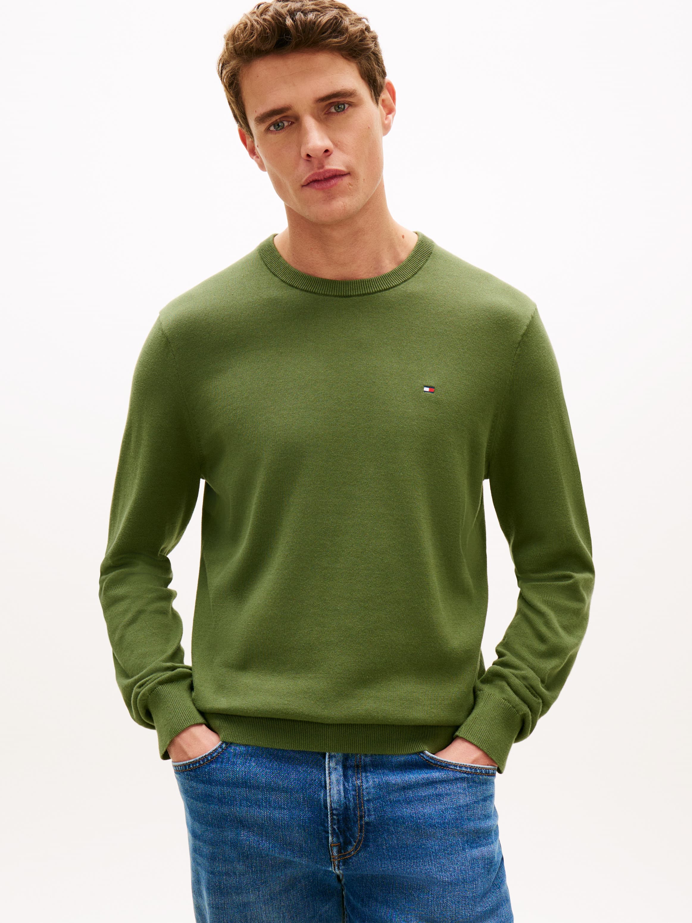 Flag Embroidery Crew Neck Jumper
