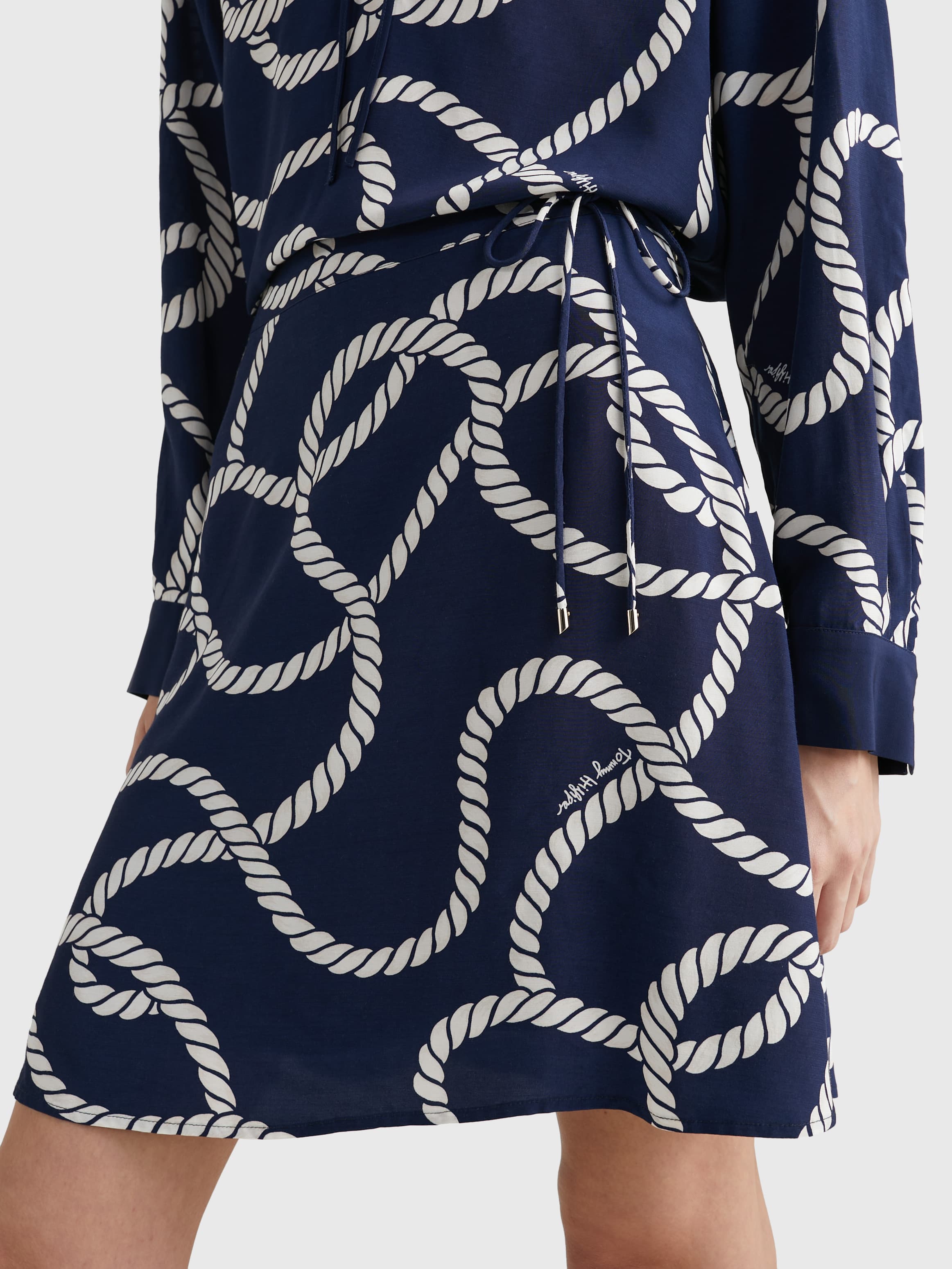 Rope Print Mini Skirt